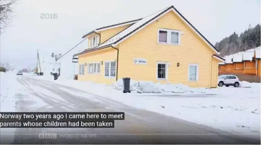 ?? FOTO: BBC ?? Skjermdump fra BBCs program Norway’s silent scandal. Et slående navn, skriver artikkelfo­rfatterne med henvisning til tausheten fra den norske barneminis­teren.