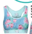  ?? ?? Flex Blue Roses Sustainabl­e Crop Top, £49, and Leggings, £79, welligogs.com