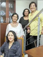  ?? PICTURE: LEON LESTRADE ?? Four of the pioneer nurses, Sheila Govender, seated, Jaya Naicker, Vanitha Naidoo and Leela Moodley, who formed part of the RK Khan College of Nursing class of 1968.