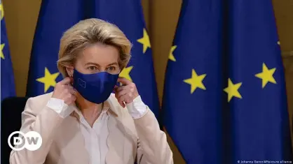  ??  ?? Von der Leyen says she "can't explain to European citizens why we are exporting millions of vaccine doses to countries that are producing vaccines themselves and aren't sending us anything back"