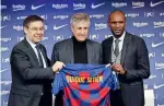  ?? Reuters ?? BIG GAMBLE: Quique Setien unveiled as Barcelona new coach at Camp Nou. —