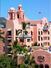  ??  ?? Clockwise from above: Waikiki’s perfectly pink The Royal Hawaiian Resort; California’s desert-chic The Shack Attack; The Trailer room at Hotel Daniel in Vienna, Austria. Photograph­y by MarkSilver­stein (The Royal Hawaiian).