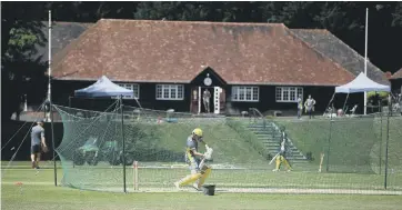  ?? Pictures: Getty Images ?? THE TEMPORARY NORMAL Hampshire’s cricketers are training at Arundel for the whole of this month ahead of starting their 2020 domestic season on August 1