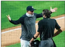  ?? (AP/Corey Sipkin) ?? New York Yankees Manager Aaron Boone has taken a leave of absence from the team after receiving a pacemaker Wednesday.