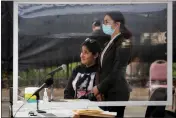  ?? PHOTO: LAUREN JUSTICE/FOR CALMATTERS ?? Desiree Garibay listens to the judge at homeless court in Redondo Beach on April 27.