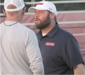  ?? (Photo by Danny P. Smith, SDN) ?? Choctaw County coach Ben Ashley, right, has his team in the third round of the playoffs tonight against North Panola.