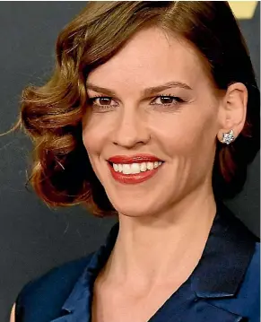  ??  ?? Actress Hilary Swank donated her appearance fee to charity after apologisin­g for her appearance with Chechen leader Ramzan Kadyrov.