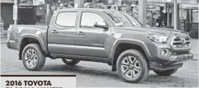  ?? PHOTOS BY DAVID DEWHURST PHOTOGRAPH­Y ?? Toyota added several nice touches to the Tacoma and remains the clear leader in the midsize truck segment.