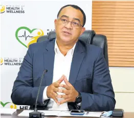  ??  ?? Health Minister Dr Christophe­r Tufton.