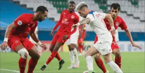  ??  ?? The opening clash between the two sides on Tuesday had seen Al Duhail beat Sharjah 2-1.