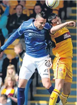  ?? Picture: SNS Group. ?? Marcus Haber in action for St Johnstone.