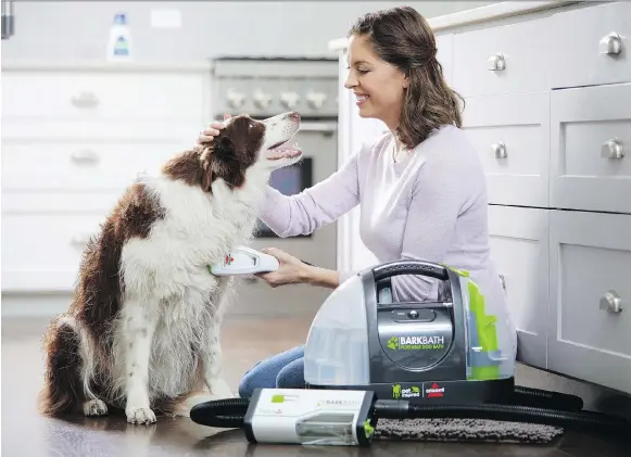  ?? BISSELL ?? Less water used and less mess to contend with make the Bissell BarkBath Portable Dog Bath appealing to those with minimal space or pets who are bath-averse.