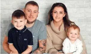  ?? ?? ● Dannielle Irvine with chidlren Freddie, 5, and Hunter, 18 months and ex-partner Thomas Goddard, 31, who was present at the time of the fire.