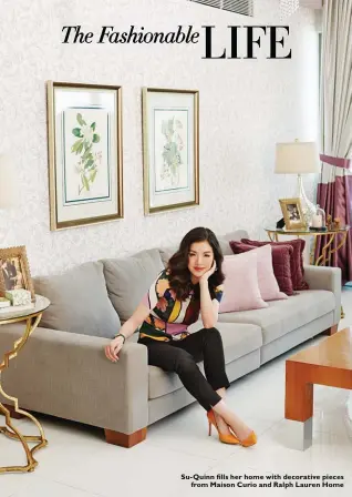  ??  ?? Su-Quinn fills her home with decorative pieces from Maison Curio and Ralph Lauren Home