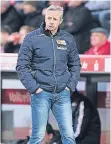  ?? FOTO: DPA ?? Union-Trainer Jens Keller nach der Niederlage gegen Aue