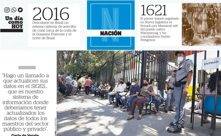  ??  ?? Meta. Educación proyecta que el 15 de abril hayan vacunado al sector público y al privado.