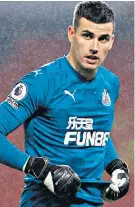  ??  ?? Out: Newcastle goalkeeper Karl Darlow was in hospital for a week battling against Covid