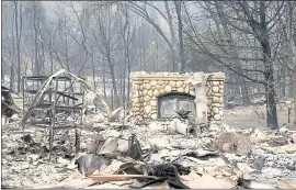  ?? KARL MONDON — STAFF PHOTOGRAPH­ER ?? A hearth and a birdcage are the only recognizab­le items in this Keswick area home in unincorpor­ated Redding on July 29 after the Carr fire raged through.