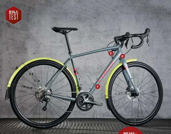  ??  ?? WE SAY...
TheCheckpo­intAL4 is a solid do-it-all road bike that dreams about hitting the roughstuff