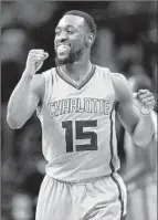  ?? Bob Leverone Associated Press ?? KEMBA WALKER scored 29 points with seven assists on average through Charlotte’s f irst six contests in March.