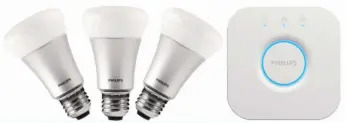  ??  ?? Philips is the undisputed market leader in the smart home lighting market, thanks to its Hue series of products. Its second-generation hub is HomeKit compatible