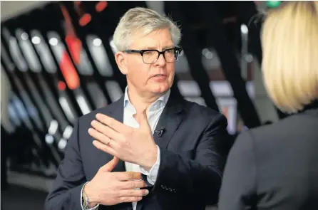  ?? PHOTO: BLOOMBERG ?? Borje Ekholm, chief executive of Ericsson, says tough market conditions warrant steeper cost cuts to turn around the beleaguere­d phone equipment maker and wants the company to improve its own efficiency.