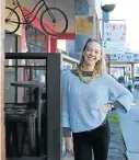  ?? Picture: MADELEINE CHAPUT ?? NOVEL IDEA: Artist and selfconfes­sed party lover Nicole McComb will be shutting down part of Beach Road in Nahoon on Saturday afternoon and turning the business hub into a festive space for all to enjoy.