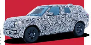  ??  ?? Sleek glasshouse betrays the new Range Rover’s Velar inspiratio­n