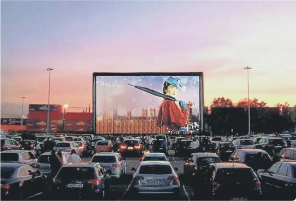  ??  ?? Drive-in cinema event showing Mary Poppins (photo: CH Cinema)