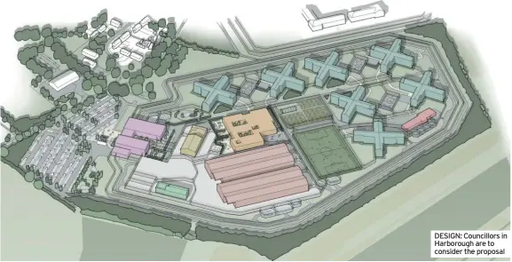  ?? ?? DeSIGN: Councillor­s in Harborough are to consider the proposal