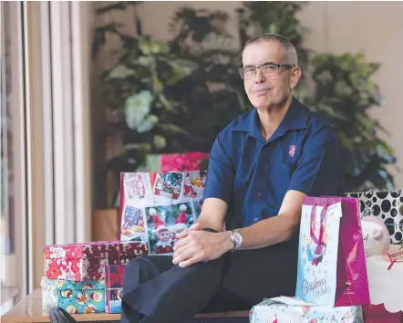  ?? Picture: Nev Madsen ?? DON’T BE SHY: Corps Officer, Captain Dale Murray, from The Salvation Army Toowoomba is intent on providing for families over Christmas.