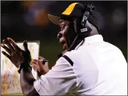  ?? (Democrat-Gazette file photo) ?? George Shelton, here coaching at Watson Chapel in 2011, was hired last month as coach at Little Rock Central, replacing Kent Laster. Shelton will be taking over his second program in as many seasons.