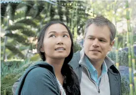 ?? Picture / AP ?? Hong Chau, seen here with Matt Damon in the film, was nominated for a Screen Actors Guild Award.