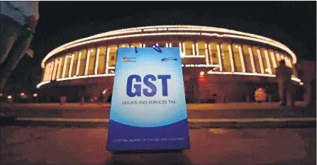  ?? FILE PIC: PTI ?? During the launch of GST regime (on July 1), Parliament was lit up.