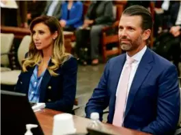  ?? SETH WENIG/ASSOCIATED PRESS ?? Donald Trump Jr. testified he has never worked on former president Trump’s “statement of financial condition.”
