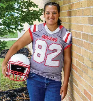  ?? ?? Ebonie Sherwood, a multi-sport athlete and senior at Stebbins High School, suffered a “widow maker” heart attack earlier this month, leading to a heart transplant. “It will be a slow process to get her back where she was, but she’s fighting to get better. She’s working hard,” her mother Beverly said.