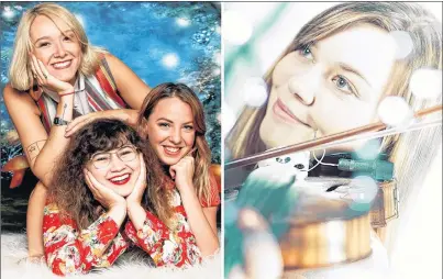  ?? SUBMITTED PHOTO ?? Katrine Noël, Vivianne Roy and Julie Aubé, who call themselves Les Hay Babies, left, and fiddler Cynthia MacLeod, will be among the performers Sunday night in Mont Carmel for the fourth performanc­e in the Mont-Carmel Summer Concert Series.