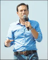  ?? ?? Adam Laxalt condemned a “cancerous leftist culture” in his remarks to the crowd Saturday at the Basque Fry in Gardnervil­le.