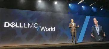  ?? RALPH BARRERA / AMERICAN-STATESMAN 2016 ?? Michael Dell gives the keynote speech at the Dell EMC World conference at the Austin Convention Center on Oct. 19. Organizers for this year’s event expect 5,000 more attendees than last year.