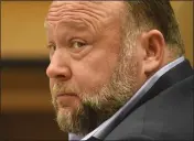  ?? TYLER SIZEMORE — HEARST CONNECTICU­T MEDIA, FILE ?? Infowars founder Alex Jones appears in court to testify during the Sandy Hook defamation damages trial at Connecticu­t Superior Court in Waterbury on Sept. 22.