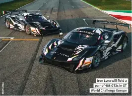  ??  ?? Iron Lynx will field a pair of 488 GT3S in GT World Challenge Europe