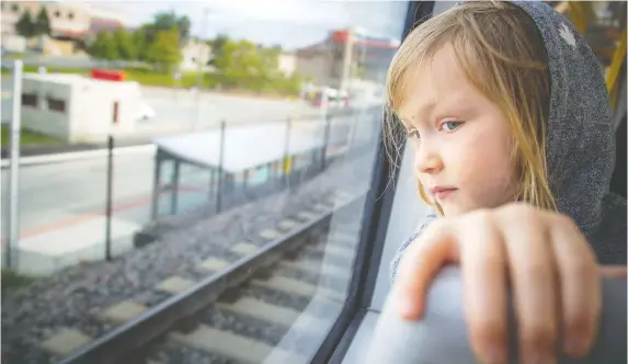  ?? ASHLEY FRaSER ?? Four-year-old Elerie Anderson casts her eyes ahead Sunday morning on Day 2 of LRT in Ottawa.