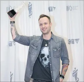  ?? — THE CANADIAN PRESS FILES ?? Dallas Smith, winner of the 2015 Juno for Country Album of the Year, has launched a new label, Steelhead Music.