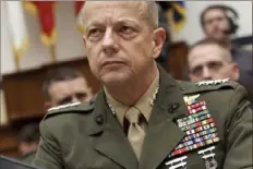  ?? J. Scott Applewhite/Associated Press ?? Retired four-star Marine Gen. John Allen, seen in 2012, was placed on administra­tive leave Wednesday.