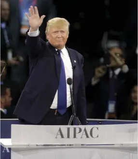  ??  ?? DONALD TRUMP will be good for Israel, writes the author.