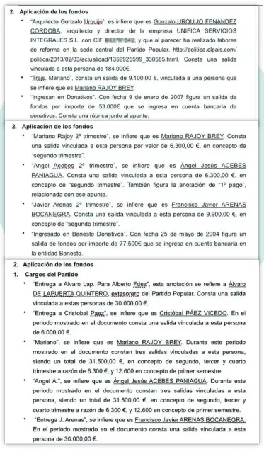  ??  ?? Los informes policiales del inspector Manuel Morocho en los que infería que el entonces presidente del Gobierno había recibido dinero de la Caja B