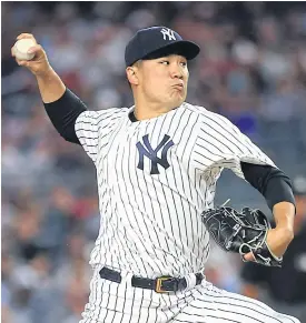  ??  ?? The Yankees’ Masahiro Tanaka pitches against the Rangers.