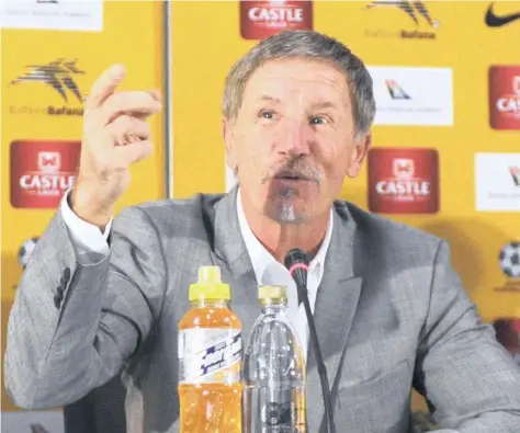  ?? PICTURE: BACKPAGEPI­X ?? MAN WITH A PLAN: New South Africa coach Stuart Baxter announced his first Bafana Bafana squad yesterday for the Africa Cup of Nations qualifier against Nigeria. The coach seems to have a clear idea how he wants to play, and the players he needs to...