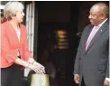  ?? PICTURE: PHANDO JIKELO/AFRICAN NEWS AGENCY (ANA) ?? HISTORIC: UK Prime Minister Theresa May with President Cyril Ramaphosa.