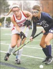  ?? Brian A. Pounds / Hearst Connecticu­t Media ?? Cheshire defender Olivia Salamone, left, has been a key ingredient to the Rams recent success.